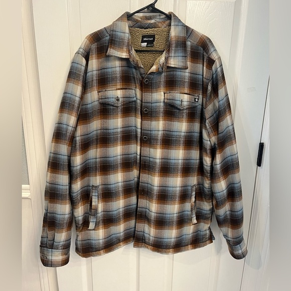 Mens XL Marmot flannel jacket - Picture 2 of 3